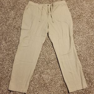 Marc Anthony elastic band linen blend pants